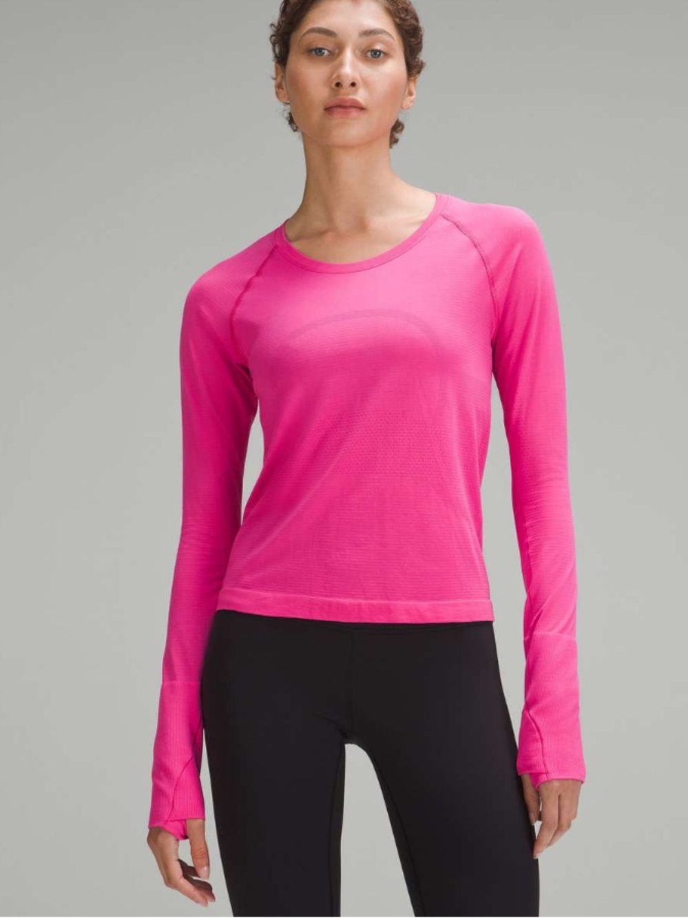 Lululemon Swiftly Tech Long Sleeve Shirt 2.0 Race Length in Sonic Pink